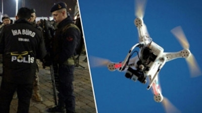 Jandarma Taksim'de polis 'drone'unu düşürdü