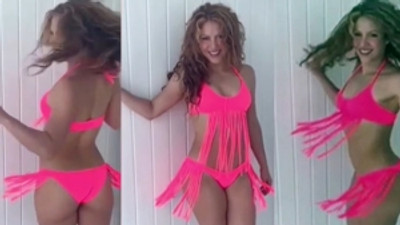 Shakira, pembe bikinisiyle hayran bıraktı