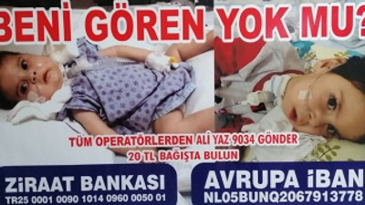 3 kez kalbi duran SMA hastası Ali bebek yaşama tutunmak için yardım bekliyor