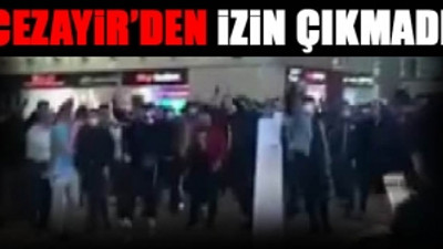 Ülkelerine gidemeyen Cezayirlilerden protesto