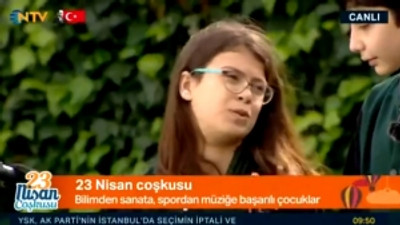 Küçük çocuk NTV muhabirini zora soktu: Belki Alman vatandaşı olurum