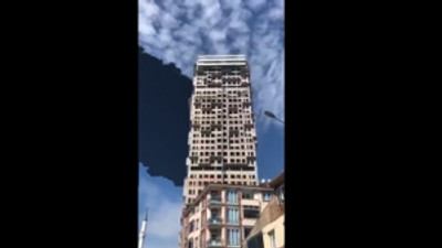 İstanbul'daki büyük deprem gökdelen inşaatını beşik gibi salladı