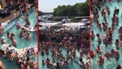 Virüsün merkez üssünde havuz partisi