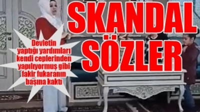 AKP Kadın Kolları Başkanı halkı 'yardımlarla' tehdit ederek oy istedi