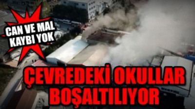 Tuzla'da fabrikada yangın / VİDEO