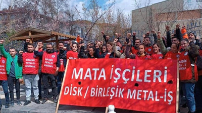 Hakları için direnişte olan Mata işçileri Bakanlık önünde