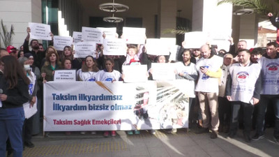 Taksim Eğitim Araştırma Hastanesi çalışanlarından protesto