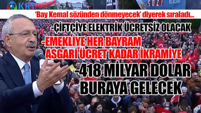 Kılıçdaroğlu, Balıkesir'de müjdeleri peş peşe sıraladı