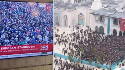 TRT'den Erdoğan'ın cami açılışında kalabalık manipülasyonu