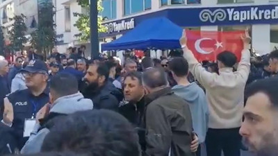 Trabzon'da HÜDA-PAR standına vatandaşlardan tepki, ortalık karıştı