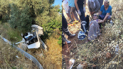Arıza nedeniyle tarlaya inen cayrokopterde bulunan Mustafa Sandal'ın eşi yaralandı