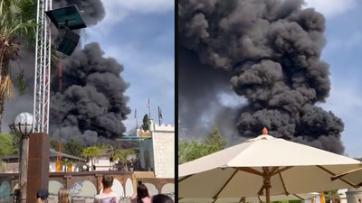 Almanya'nın en büyük eğlence parkında yangın çıktı: 25 bin kişi tahliye edildi