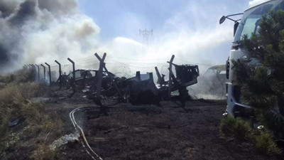 Çorum Sanayi Sitesi’nde çıkan yangında 200 hurda araç yandı