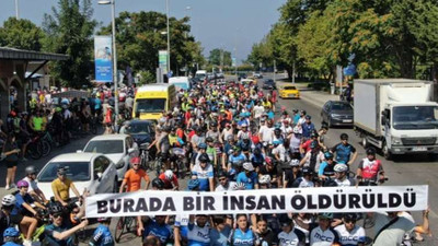 Bostancı'da yüzlerce bisikletli Doğanay Güzelgün için pedal çevirdi