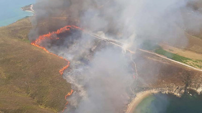 Balıkesir Avşa Adası'nda yangın