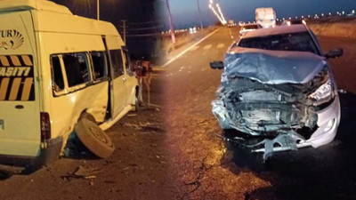 Diyarbakır'da cezaevi servisiyle otomobil çarpıştı: 12 kişi yaralandı