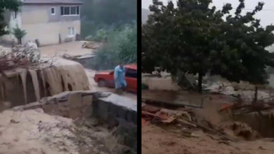 Kayseri'de sel: Ev ve iş yerlerini su bastı