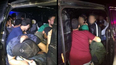 Edirne'de minibüste 22 kaçak göçmen yakalandı