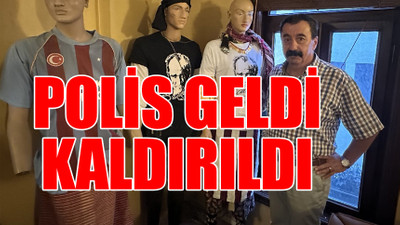 AKP'li belediye 30 Ağustos’ta Atatürk tişörtlü cansız mankenlere engel oldu
