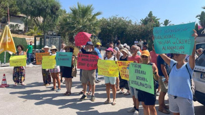 Akdeniz foklarının yaşam alanına yapılan kaçak iskele protesto edildi