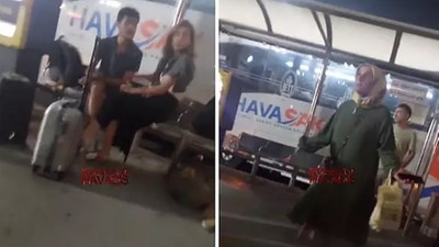Sabiha Gökçen Havalimanı'nda öpüşen gençlere sözlü saldırı