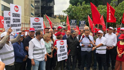 Eker Süt'te 3 işçinin işten çıkarılması protesto edildi