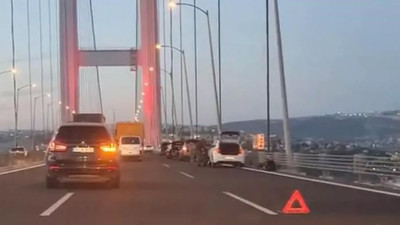 Osmangazi Köprüsü'nde çok sayıda aracın lastikleri patladı