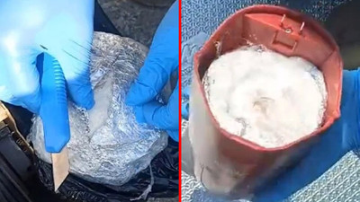 Elektrikli süpürgeye gizlenmiş 1 kilogram uyuşturucu ele geçirildi