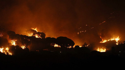 İtalya'nın Sicilya Adası'nda orman yangınları sürüyor