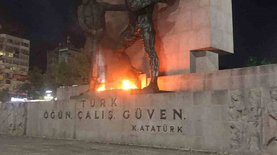 Ankara’da akıl sağlığı yerinde olmayan kişi Güvenpark’ta anıtı ateşe verdi