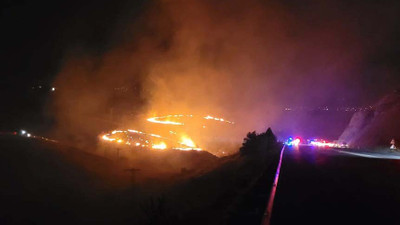 Malatya'da dağlık alanda yangın