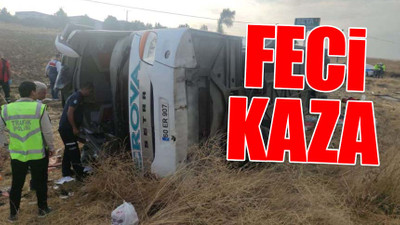 Amasya'da yolcu otobüsü devrildi: Ölü ve yaralılar var