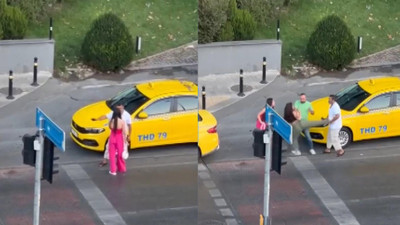Beyoğlu'nda taksici ile kadınlar birbirine girdi: Tekme ve yumruklar havada uçuştu