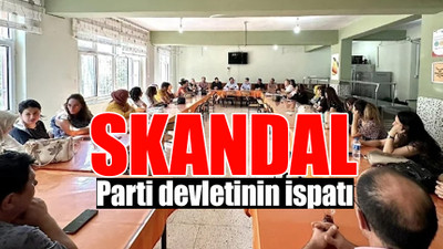 AKP ilçe başkanı öğretmenleri karşısına dizdi