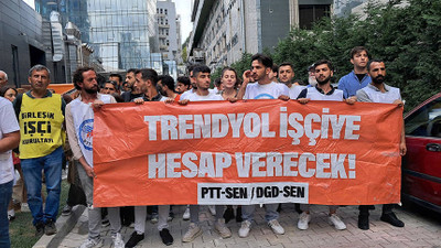 Trendyol işçileri, eylemlerinin 15. gününde genel merkez önünde toplandı