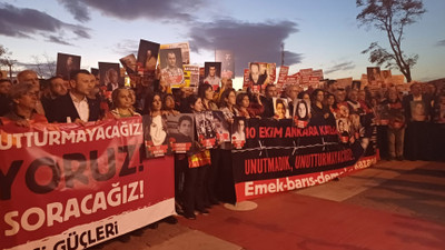 10 Ekim Ankara Garı Katliamı'nda yaşamı yitirenler anıldı