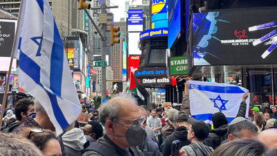ABD'de Filistin ve İsrail destekçileri karşı karşıya geldi