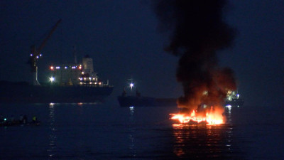 Ataköy'de bir teknede yangın çıktı: 4 yaralı