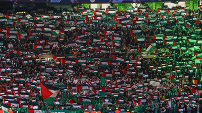 Filistin bayrağı açan taraftar grubuna yasak kararı