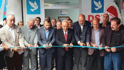 DSP Genel Başkanı Önder Aksakal, açılış kurdelesini HÜDA PAR'la kesti