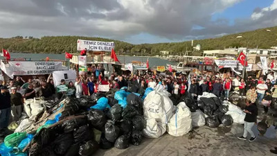 Bodrum'da deniz ve kıyıda kapsamlı temizlik: 15 ton atık toplandı