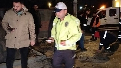 İstanbul'daki kaza yerinde bir polis ağır yaralandı