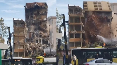 Beşiktaş'ta 11 katlı apartman çöktü, 1 kişi son anda kurtuldu