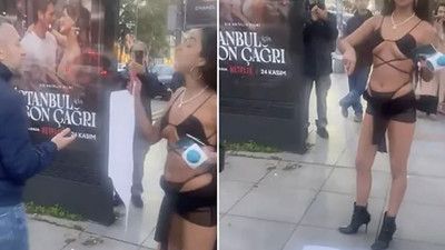 Kadıköy'de yarı çıplak eylem yapan kadına saldırı