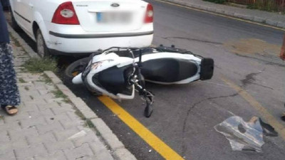 Bir sürücü motokuryeye çarpıp kaçtı