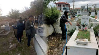 'ÇEDES' kapsamında öğrencilere mezarlık temizlettiler