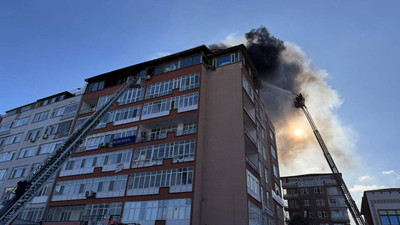 Ankara'da 7 katlı apartmanda yangın