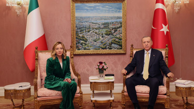 Cumhurbaşkanı Erdoğan, İtalya Başbakanı Giorgia Meloni ile görüştü