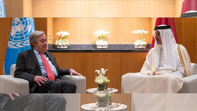 BM Genel Sekreteri Antonio Guterres, Katar Başbakanı Al Sani ile görüştü
