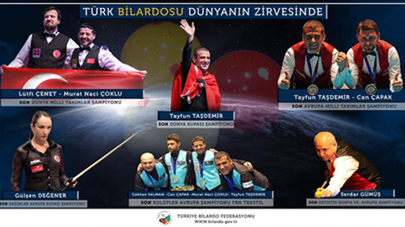 Türk bilardosu Dünya'nın zirvesinde